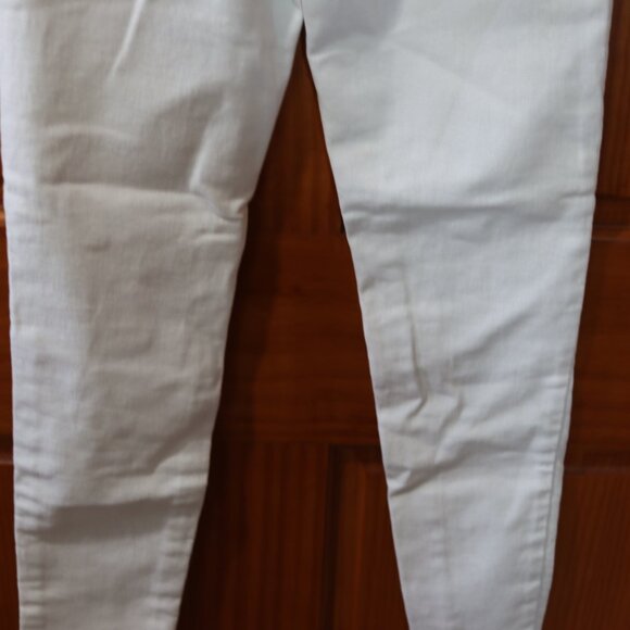Levis 721 High Rise Skinny White Jeans 24 - Picture 10 of 16